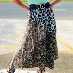 Midi skirt animal print!!